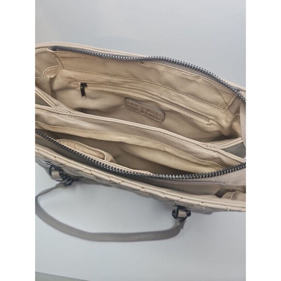 Darcy Marks London Handbag Purse Quilted Light Brown - Picture 4 of 6